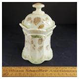 Northwood Custard Glass Sugar Bowl 6 & 1/2" H