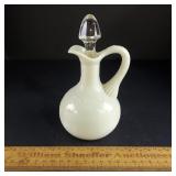 Cruet Custard Glass 6 & 1/2" H