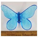 Westmoreland Glass Blue Butterfly 4 & 1/2" W