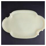 Vintage Custard Glass Serving Tray Uranium