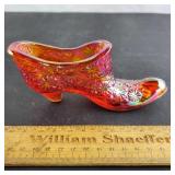 Fenton Glass Iridized Shoe 2 & 1/2" H