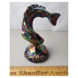 Fenton Glass Fish Figurine Iridescent 4 & 7/8" H