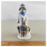 Lladro Figurine Child & Dog 8" H