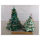 2ct Ceramic Christmas Trees - No Bases Up to 14" H