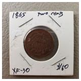 1865 US Two Cent Piece