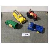 4 vintage toys Auburn trucks & tractor