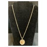 14k Yellow Gold Chain w/1899 Coin