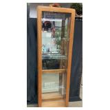 Light Wood Side Open Curio Cabinet 80 x 26