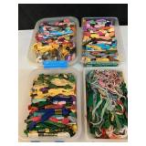 (4) Containers of Embroidery Floss - Mixed Colors