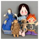 (5) Vintage Cloth Dolls Including a Topsey Turvie