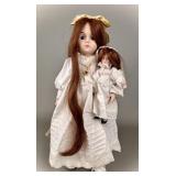 18" Seymour Mann Porcelain Girl & Matching Doll