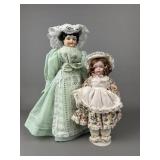 Artist China Doll & Unmarked Porcelain Doll