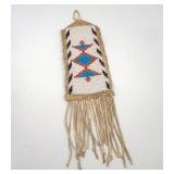 Beaded Leather Tag