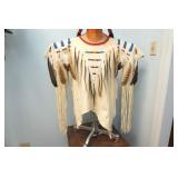 Beaded and feathered Buckskin Top