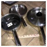 (3) Stainless Cookpans