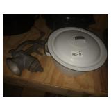 Granite Ware Pan~Lid & Meat Grinder