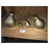 (4) Brass Quails