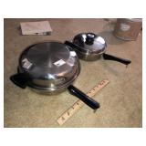 (2) Stainless Covered Cookpans