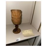 Antique Carved Wood Chalice