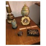 Urn ~ Trinket Box & Misc Decor on Table