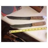 (2) Vintage Old Hickory Butcher Knives