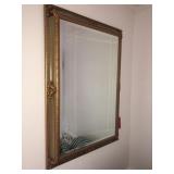 Large Gold Framed Decorator Mirror  (36"x40")