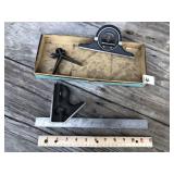 Starrett Protractor & Square Set