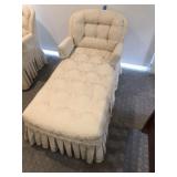 Ivory Damask Chaise See below)