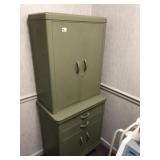 Antique Medical Storage Cabinet  (Metal)