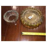 2 Vintage Glass Ashtrays