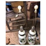 (2) Vintage Porcelain Lamps