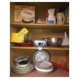 Misc Kitchen Wares in Cabinets