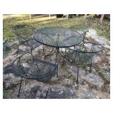 Meadow Craft Wrought Iron Pool/Patio Set (5 Pc)