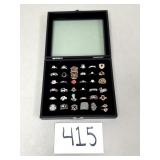 Fashion / Costume Rings and Display Case