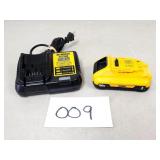 Dewalt 20V Battery and Battery Charger (No Ship)