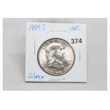 1954 S Half Dollar-BU