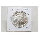 1987 BU American Silver Eagle