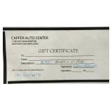 $50 Certificate for an Oil Change at Capper Auto