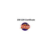 JWï¿½s $50 Gift Card donated by Cindy Malichky