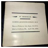 1912 Dr. Memoriam Booklet - Palmyra, IN