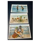 UNUSED Art Deco Swimming / Sun Bathing Postcards