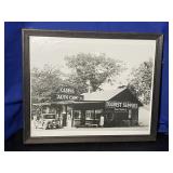 Vintage Framed Auto Camp Print Photo