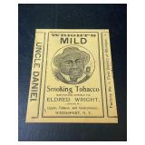 Wrightï¿½s Mild Tobacco Label - Black Americana