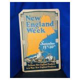 1920ï¿½s New England Advertising Cardstock Poster