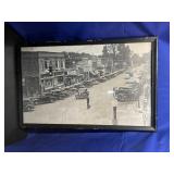 Vintage Framed Michigan Downtown Print Photo 13x21