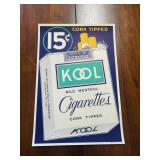 Vintage Kool Cigarettes Tobacco Poster