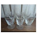 (6) Vintage LIBBEY Georgian On The Rocks Glasses