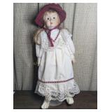 Vintage Bisque Head, Hands, & Feet Doll with Stand