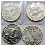 4- APM 1 OZ. FINE SILVER ROUNDS