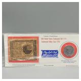 1973 REPLICA 1778 $20 & CONTINENTAL COIN